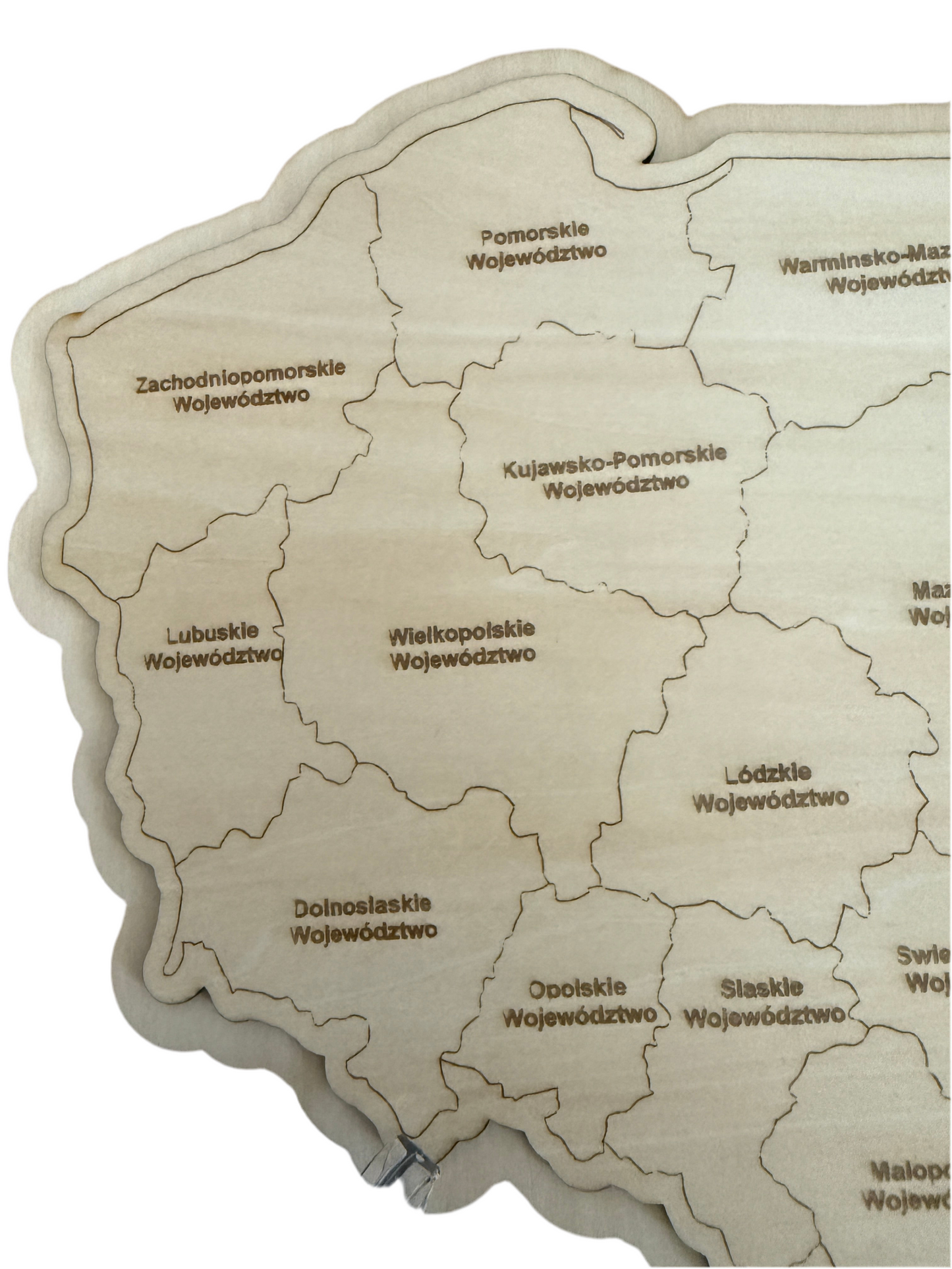 Poland Map 9 inch Dual Layer Wood