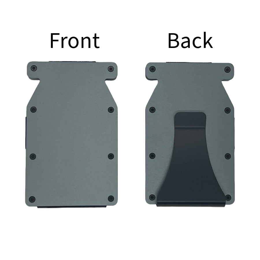 Custom Aluminum Minimalist Wallet RFID Blocking With Money Clip