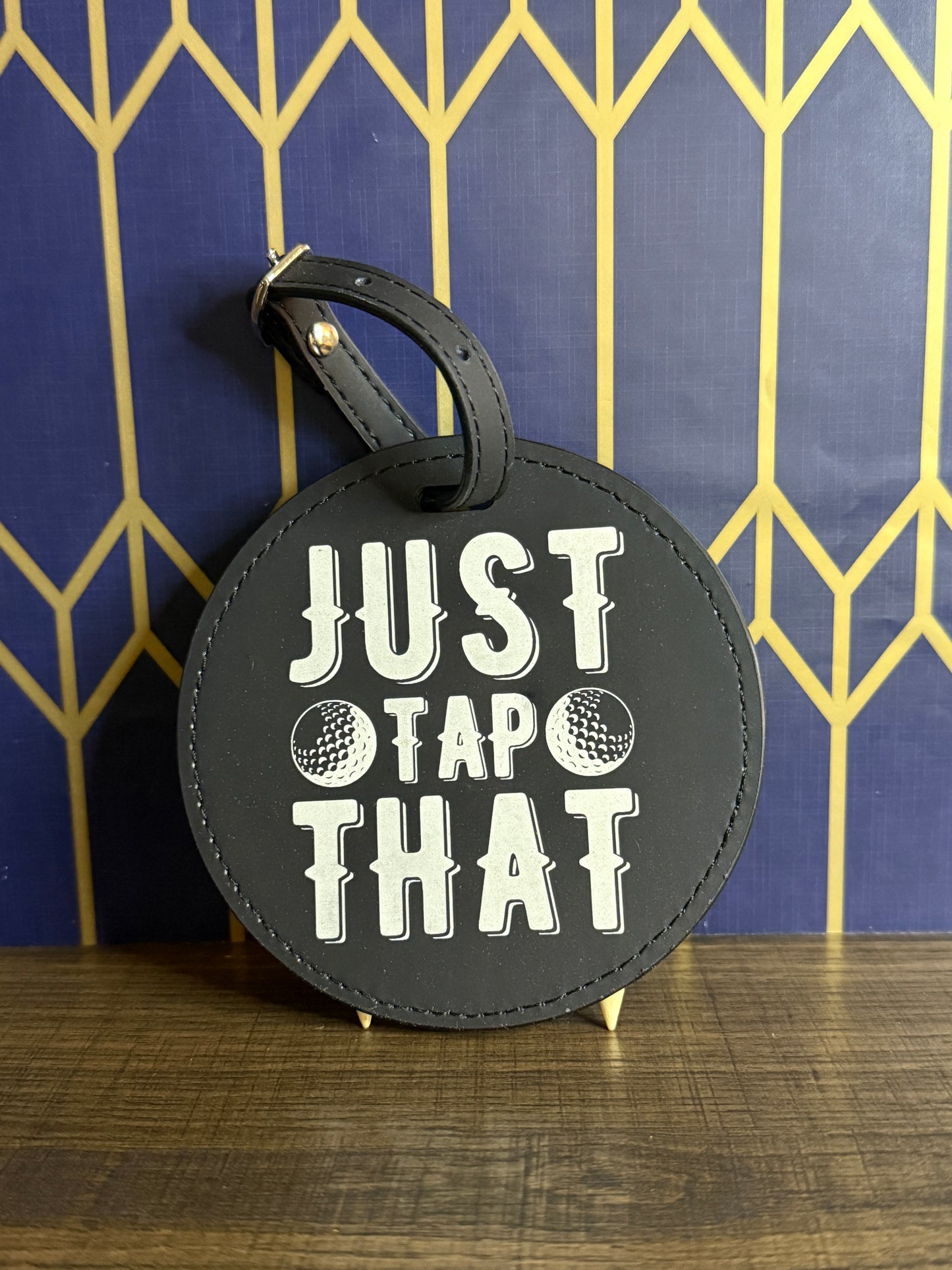 Leatherette Golf Bag Tags With Tees Customizable