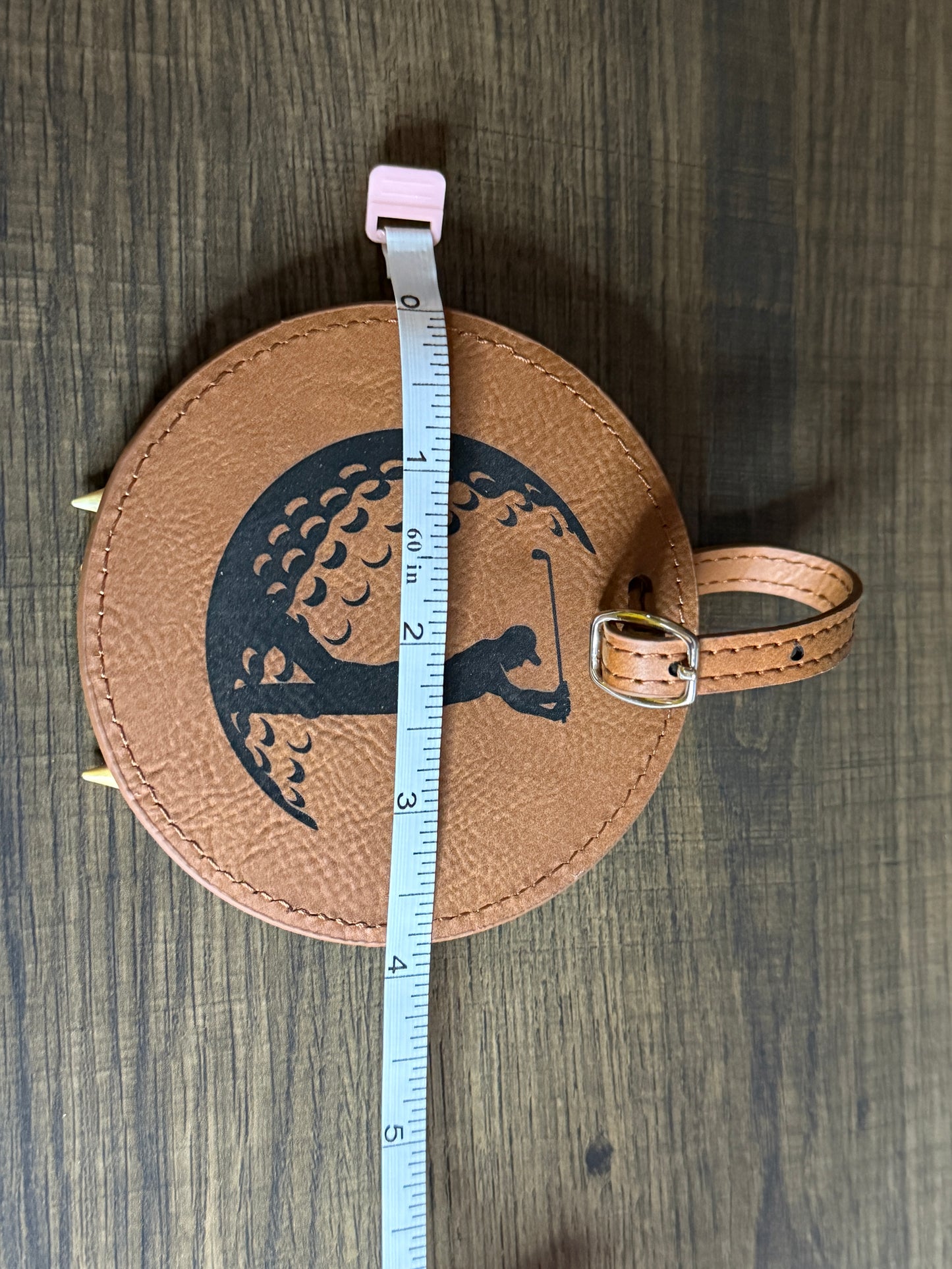 Leatherette Golf Bag Tags With Tees Customizable