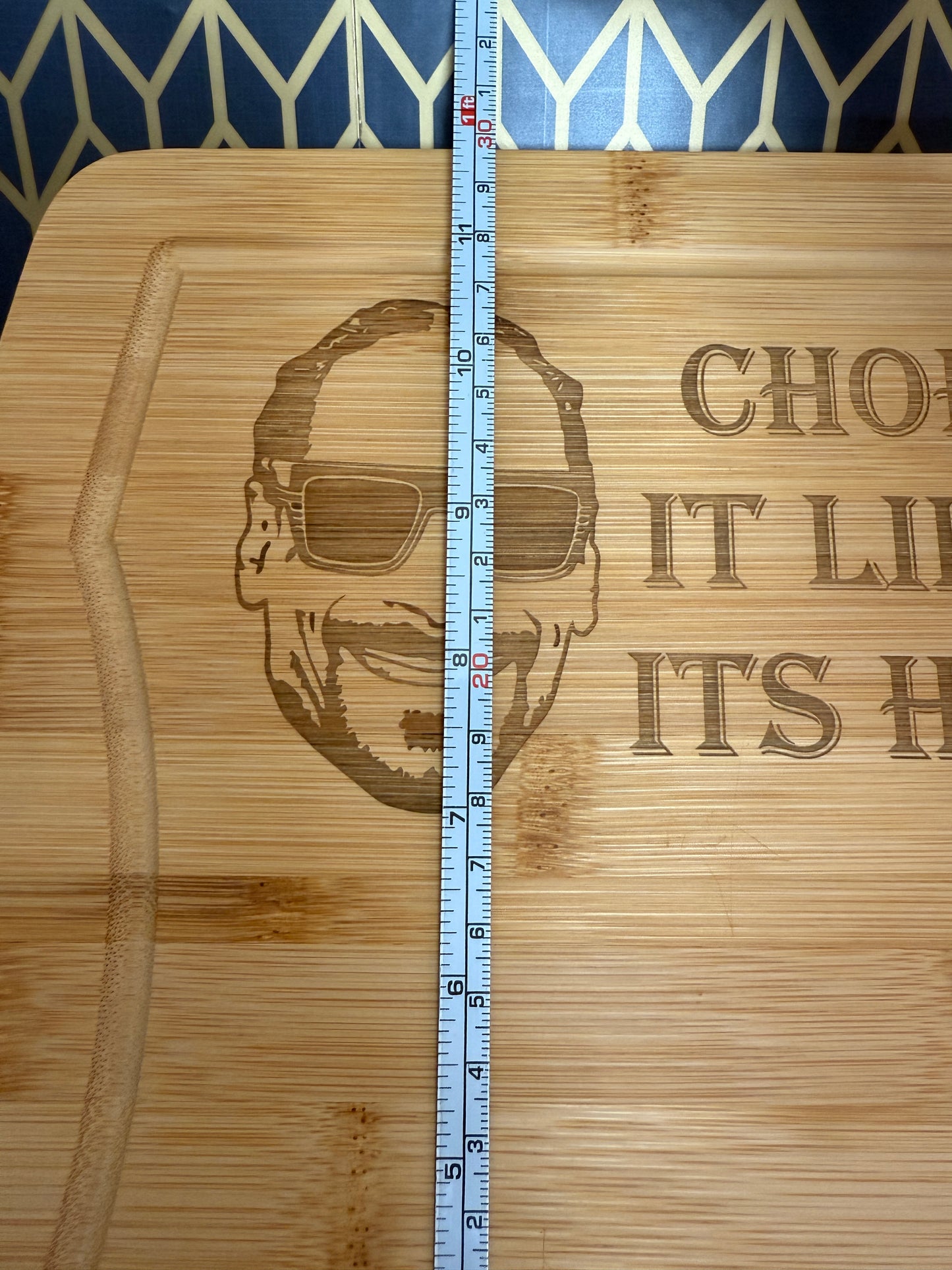 Chop It Like It’s Hot Bamboo Cutting Board Charcuterie Punny