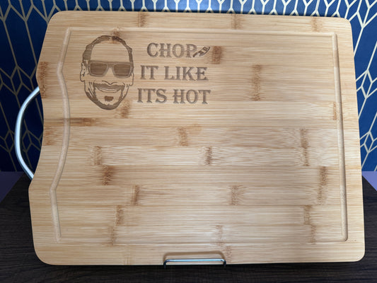 Chop It Like It’s Hot Bamboo Cutting Board Charcuterie Punny