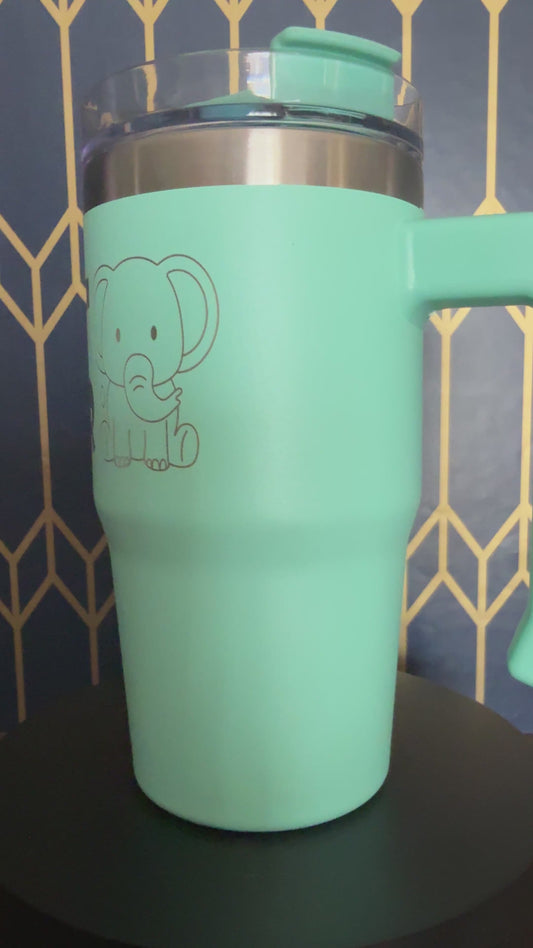 My First Tumbler 12 Ounce Mint With Straw
